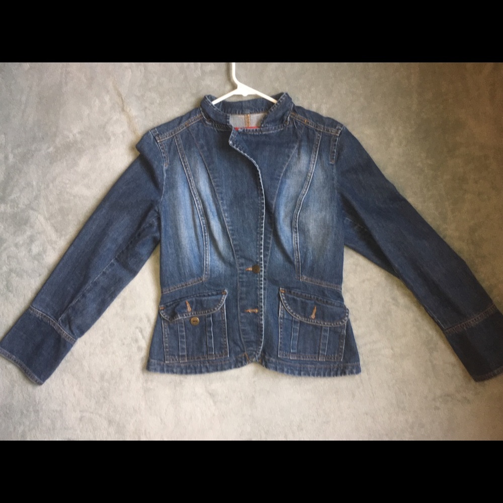 Neon jeans jacket